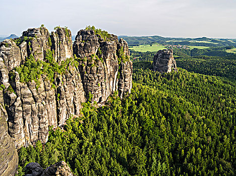 砂岩,山,国家公园,撒克逊瑞士,萨克森,瑞士,石头,靠近,易北河,德国,大幅,尺寸