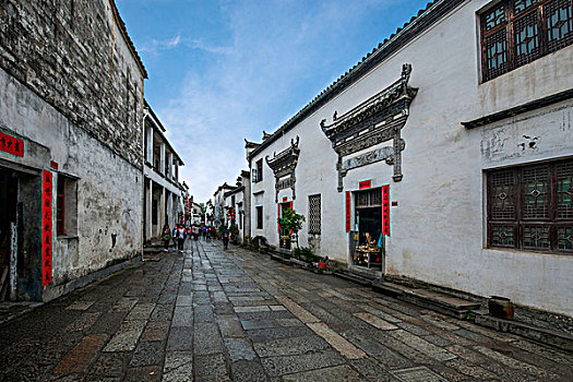 安徽黟县宏村村庄的小巷