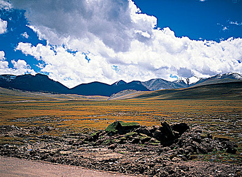 西藏念青唐古拉山青藏公路
