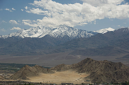 全景,山脉,喜马拉雅山,查谟-克什米尔邦,印度