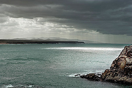 海边风景,阴天,富埃特文图拉岛,西班牙
