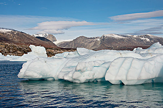 格陵兰,半岛,迪斯科湾,港口,冰山,冰河,远景,大幅,尺寸