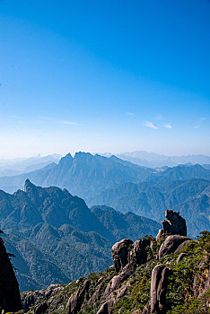 江西上饶三清山西海岸峡谷,猴王观宝,景观