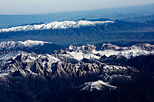 群山,雪山,山脉,高原