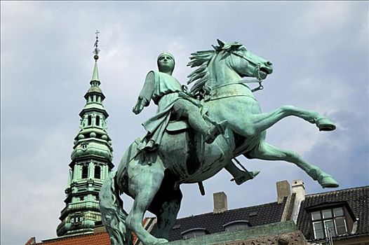 丹麦,哥本哈根,骑马雕像