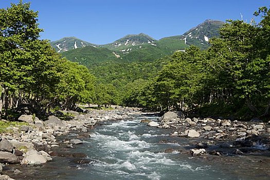 河,知床山脉