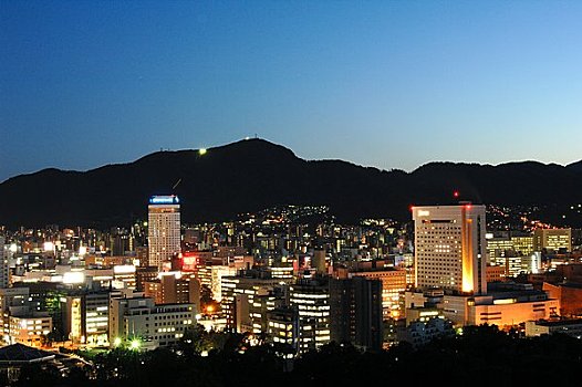 夜景,札幌,市中心