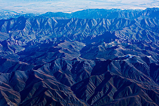 山脊,地形,雪山,群山