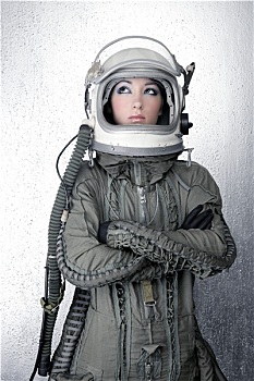 宇航员,宇宙飞船,飞机,头盔,时尚,女人