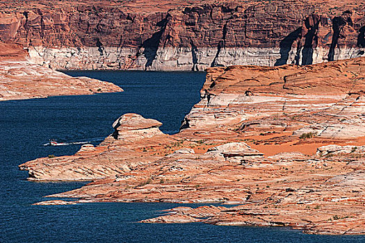 红色,纳瓦霍,砂岩,悬崖,鲍威尔湖,页岩,亚利桑那,美国,北美