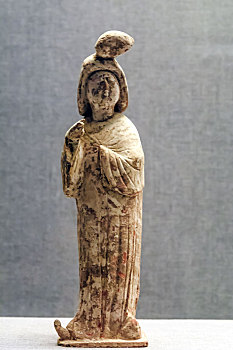 唐代彩绘仕女俑,河南省洛阳博物馆馆藏文物