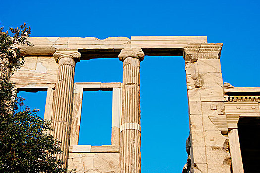 希腊艺术,伊瑞克提翁神庙,庙宇,爱奥尼克柱式,建造,卫城,雅典,希腊