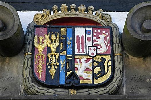 城市,盾徽,市政厅,北莱茵威斯特伐利亚,德国