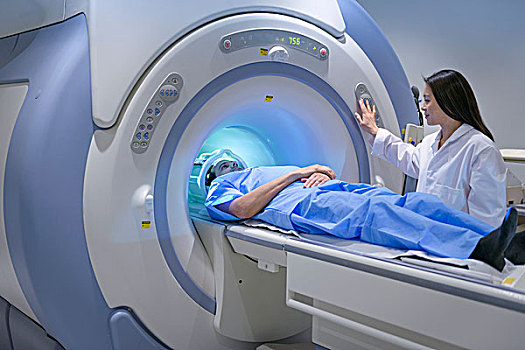 博士,病人,磁共振成像,核磁共振成像,扫描仪