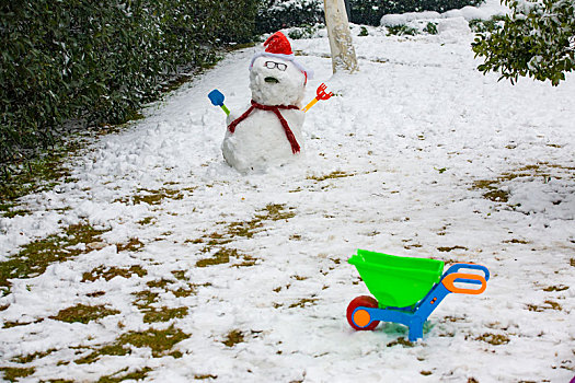 雪人,玩雪,游戏,娃娃