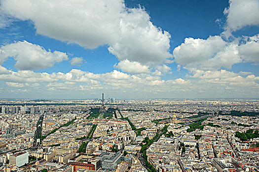 巴黎,屋顶,风景,全景,埃菲尔铁塔,城市天际线