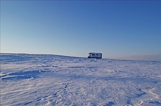 芬兰,拉普兰,滑雪胜地,露营者,雪景