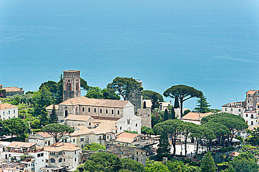 风景,老城,中央教堂,大教堂,拉韦洛,阿马尔菲海岸,坎帕尼亚区,意大利,欧洲