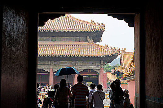 北京,故宫,建筑,古迹,花坛,文明,城楼,象征,紫禁城,金碧辉煌,国家,宏伟,大门,开放,游客