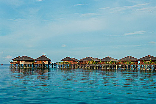 小屋,海洋,西巴丹岛,水乡,胜地,麻布岛,马来西亚