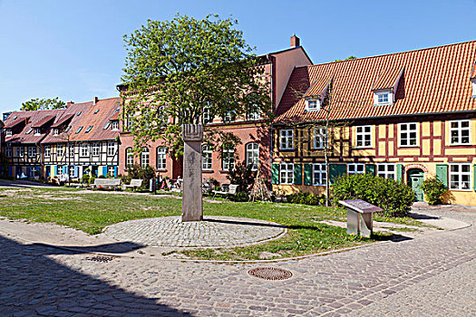 木结构,建筑,寺院,施特拉尔松,梅克伦堡州,德国,欧洲