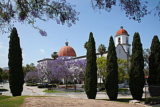 教区,圣胡安卡皮斯特拉诺,西班牙,南加州,橙色,加利福尼亚