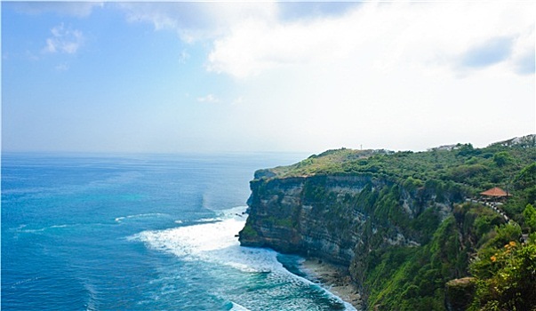 悬崖,堤岸,巴厘岛,印度尼西亚