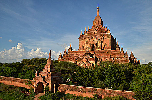 庙宇,13世纪,一个,建造,蒲甘,英国,老,异教,缅甸,东南亚,亚洲
