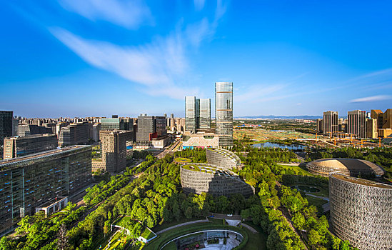 四川省成都市高新区金融城周边建筑风光
