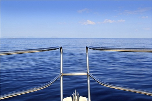 蓝色,完美,海洋,巡游船,船首,平静
