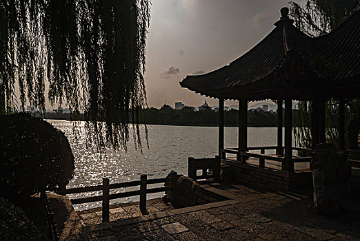 大明湖晨光