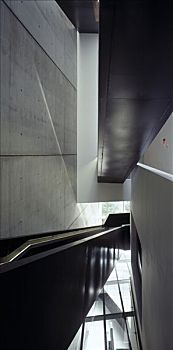 现代,艺术,中心,楼梯,玻璃