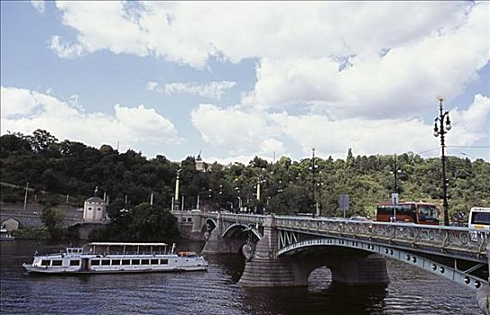桥,河,伏尔塔瓦河,布拉格,捷克共和国
