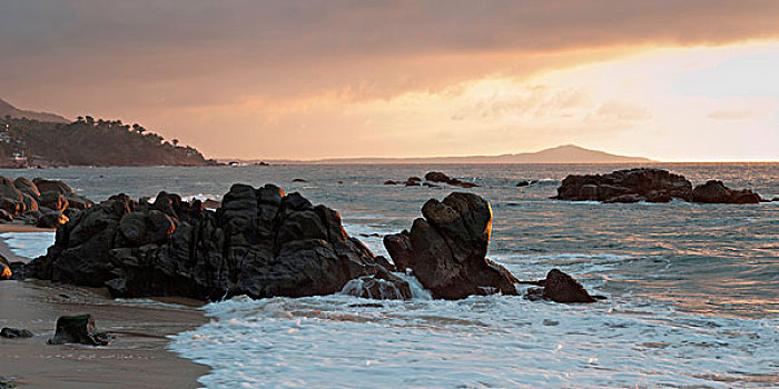 岩石构造,海岸,墨西哥