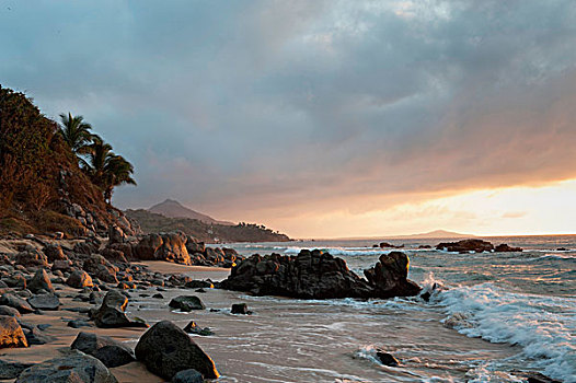 岩石构造,海岸,墨西哥