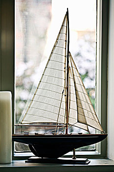 模型,游艇,窗