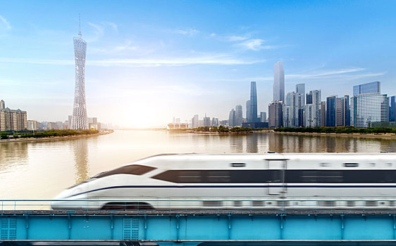 高速列車,市中,穿梭