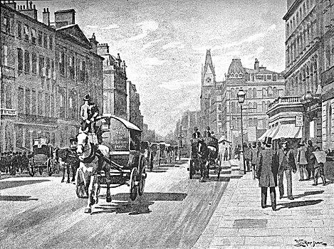 新桥,街道,1891年,艺术家