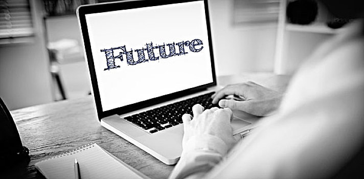 未来,商务人士,工作,笔记本电脑,文字