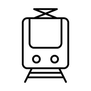 有轨电车,象征,插画