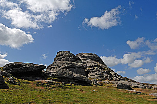 视点,大,花冈岩,石头,山,达特姆尔高原,德文郡,英格兰,英国,欧洲
