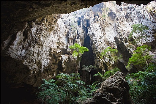 亮光,洞穴,泰国