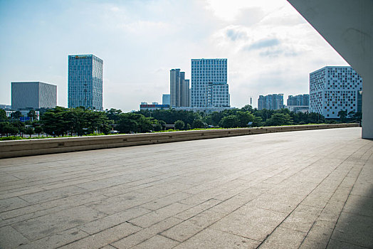 广场,建筑,空,汽车背景图