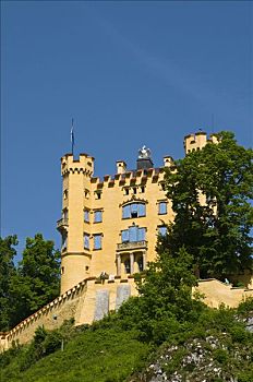 德国,巴伐利亚,拜恩州,旧天鹅堡,城堡