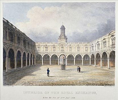 院落,伦敦,1838年,艺术家