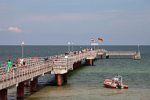 码头,波罗的海,胜地,费施兰德-达斯-茨因斯特,半岛,梅克伦堡前波莫瑞州,德国,欧洲
