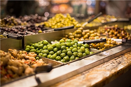 橄榄,销售,展示,食品市场,杂货店
