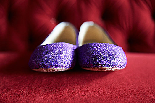 紫色,鞋,特写