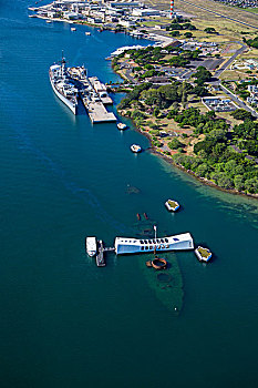 美国军舰,密苏里,亚利桑那军舰纪念馆,珍珠港,瓦胡岛,夏威夷