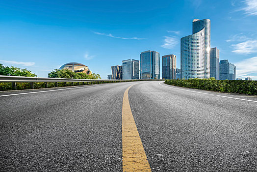 道路地面和城市景观